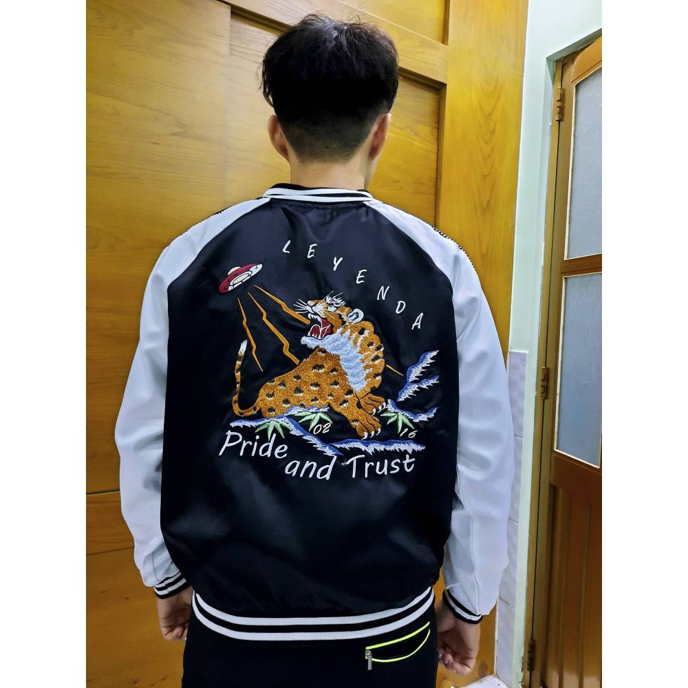 Áo khoác bomber thêu hổ Ulzzang cực chất
