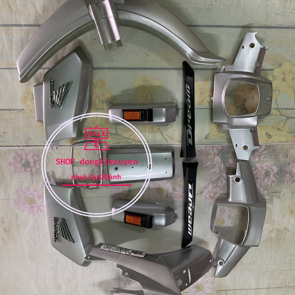 Dàn áo xe dream ll  -vỏ nhựa xe dream 2-nhựa TRẮNG mủ ABS loại 1