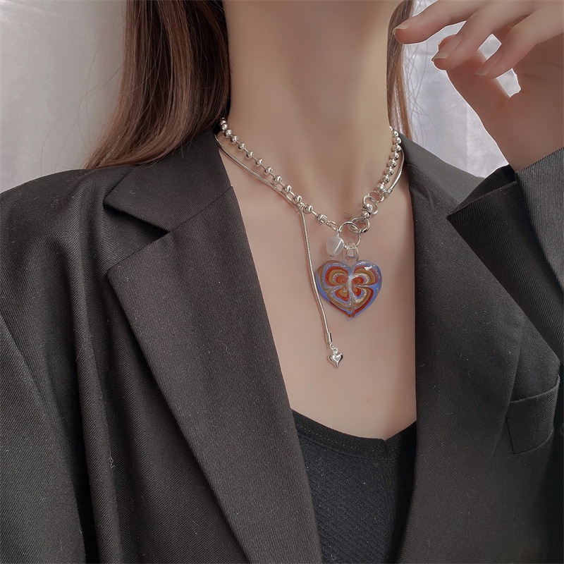 Vòng cổ Mặt Trái Tim Thời Trang Âu Mỹ
