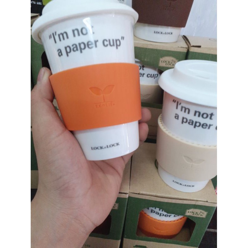 ✨✨LY SỨ NẮP SILICON ECO MUG CUP 370ML SLB003