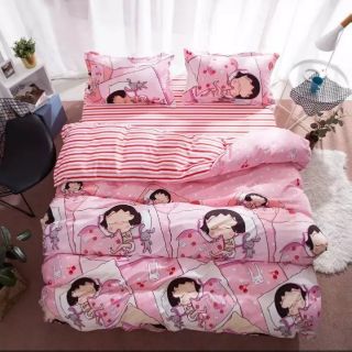 Bộ CÔ GÁI LƯỜI BIẾNG MARUKO set chăn ga gối poly Hàn Quốc