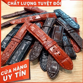 DÂY ĐỒNG HỒ DA CÁ SẤU THẬT 100%, CAM KẾT HÀNG ĐẸP, GIÁ XƯỞNG