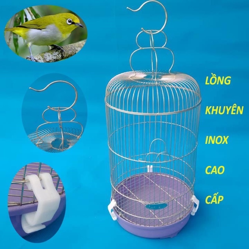 Lồng khuyên inox Bamboo lồng chim khuyên cao cấp siêu bền giá rẻ