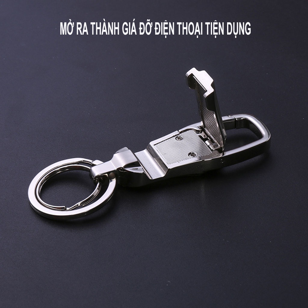 Móc khóa ô tô, xe máy kiêm giá đỡ điện thoại cao cấp Jobon ZB-8780