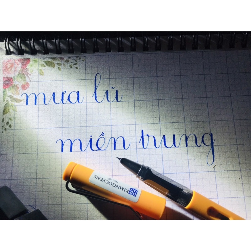 Bút Kim Ngọc No4F,  ngòi lá tre thanh đậm, ngòi 101