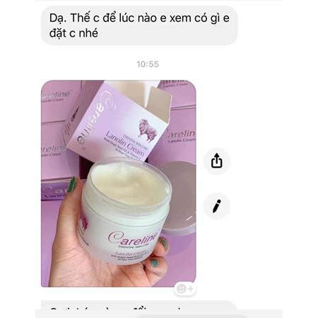 KEM DƯỠNG ẨM VÀ CHỐNG LÃO HÓA DA CỪU TÍM CARELINE ESSENTIAL SKIN CARE LONOLIN CREAM CHÍNH HÃNG - 5370