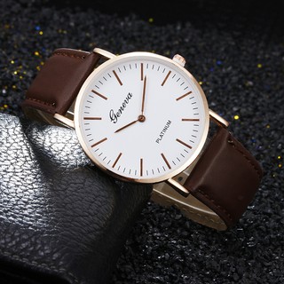 Đồng hồ Geneva phong cách unisex ( dây da nâu )