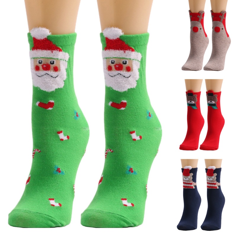 Xiangbao Vớ Thuyền Giáng Sinh Mùa Đông Vui Nhộn Hình Ông Già Noel Tuần Lộc Gấu Nai