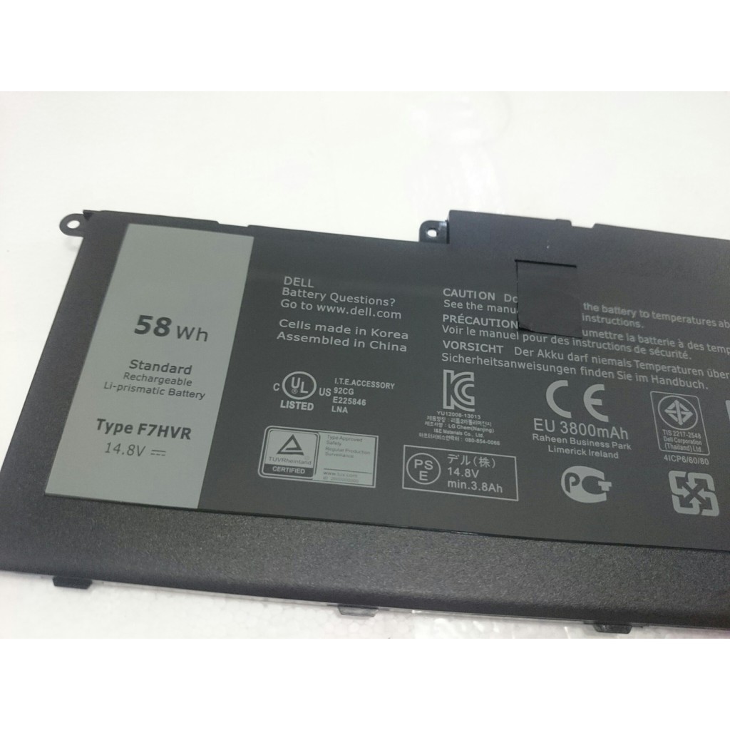 PIN ZIN LAPTOP DELL Inspiron 15 5000 5565 5558 7537 7548 7547 N7547 N7547 F7HVR ZIN