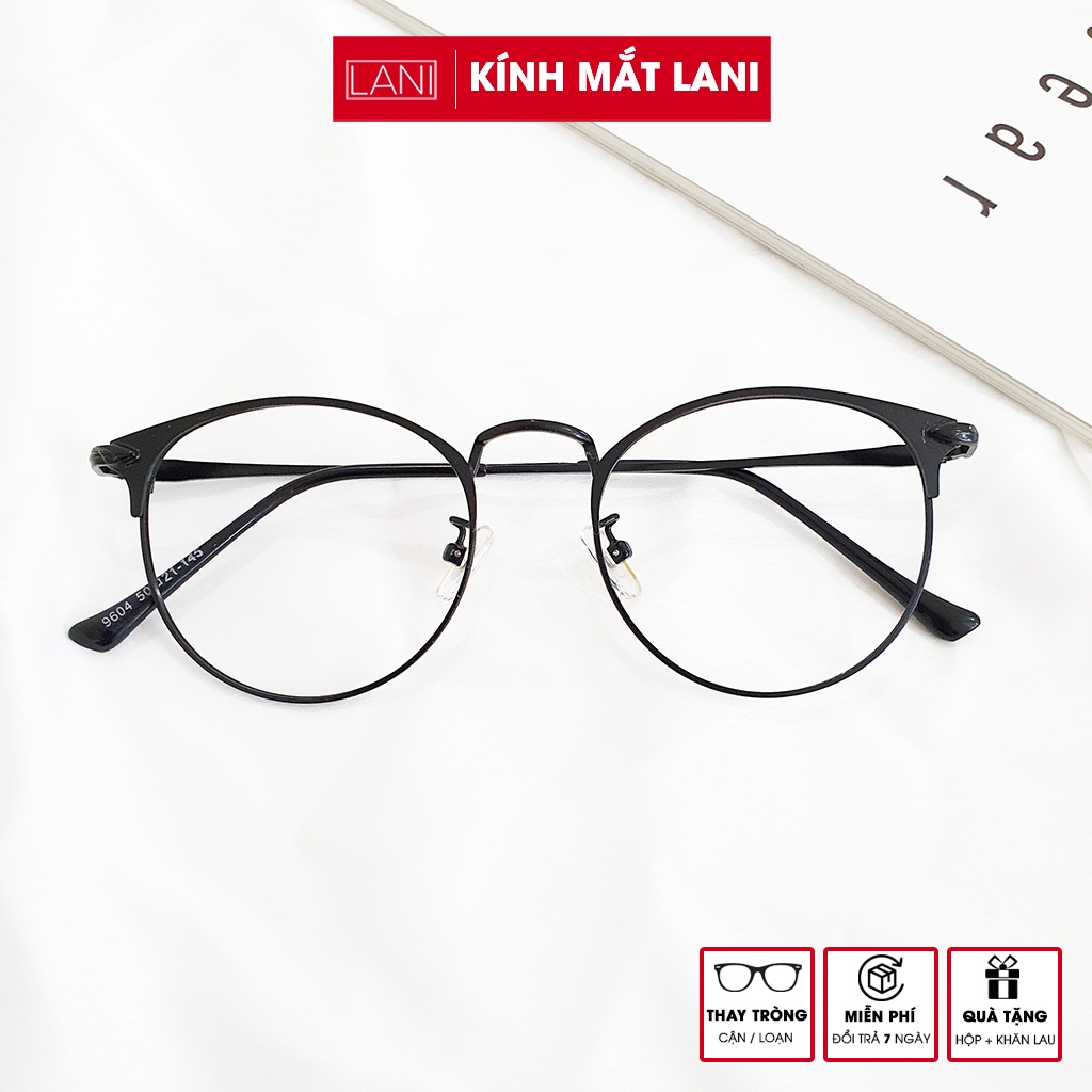 Gọng kính cận nam nữ dáng bầu kim loại mảnh siêu đẹp cho mọi khuôn mặt Lani 7024 bản mới - Lắp Mắt Cận Theo Yêu Cầu