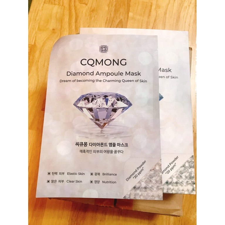 Hộp 10 miếng mặt nạ dưỡng chất kim cương cao cấp CQMONG Hàn Quốc
