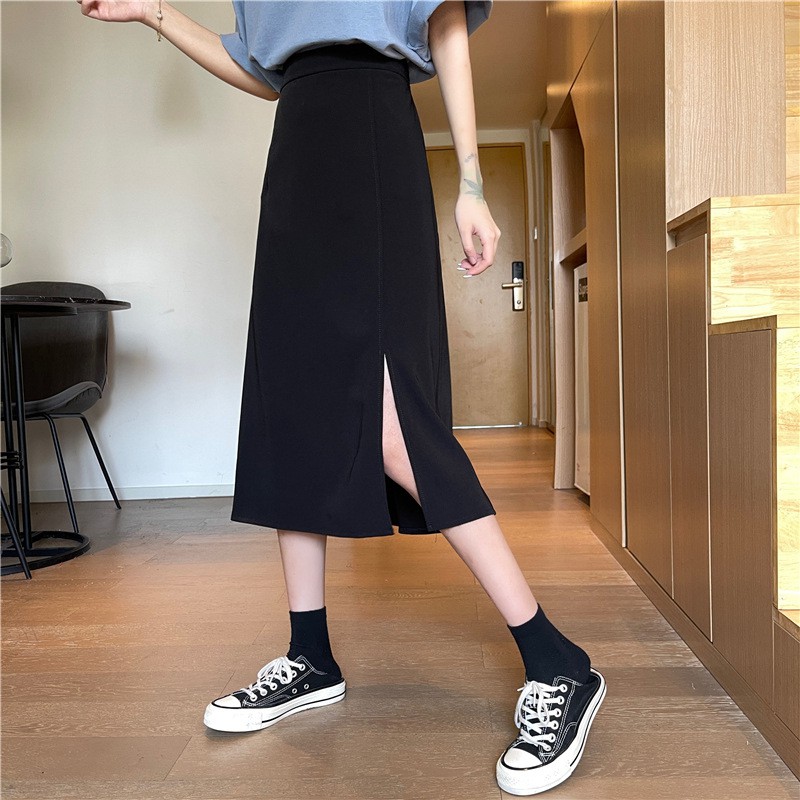 Chân Váy Chữ A Dài SANMAY Chân váy Midi xẻ tà suông Cá tính, Dáng dài nữ Công sở xinh yêu Hàn Quốc CV001 | BigBuy360 - bigbuy360.vn