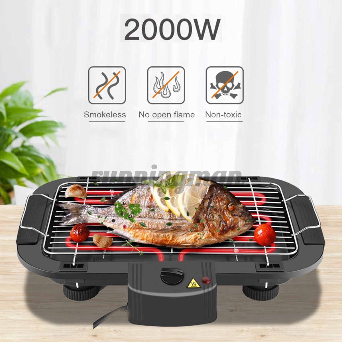 Vỉ nướng BBQ hồng ngoại không khói chỉnh được nhiệt độ