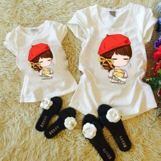 Áo thun cho.mẹ và bé theo size