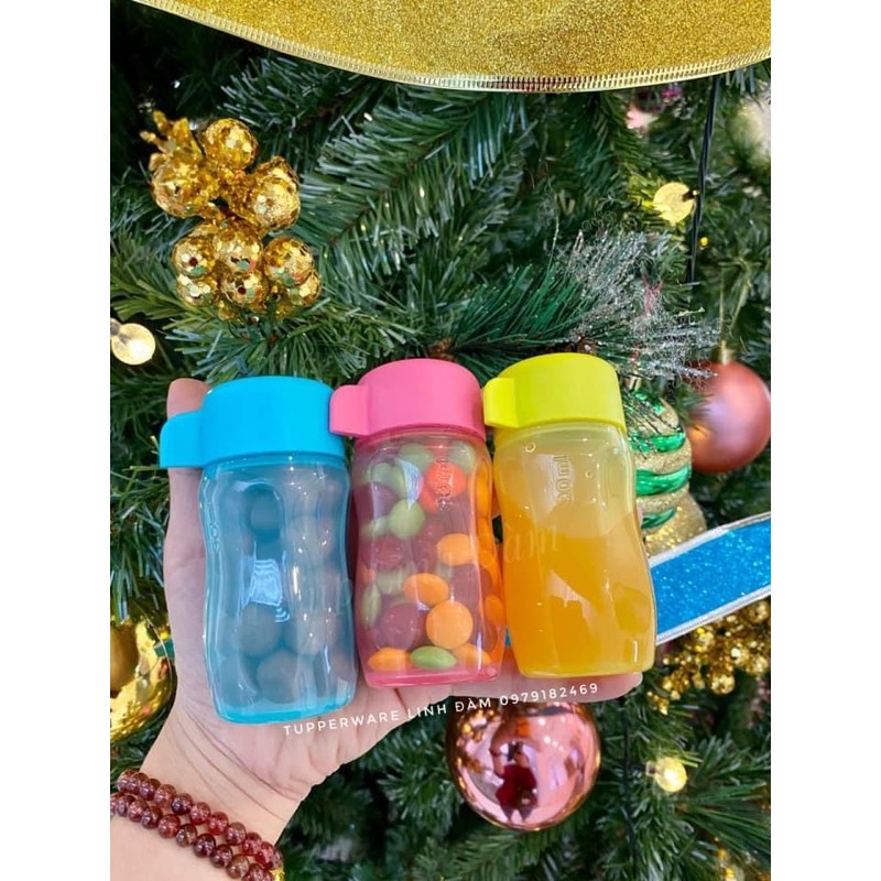 Tupperware -Bộ 3 bình nước eco mini 90ml kèm túi