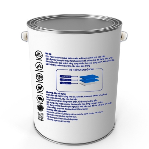 SƠN EPOXY PU NGOÀI TRỜI EPO PU2300 FULL MÀU RAL - THÙNG 5KG