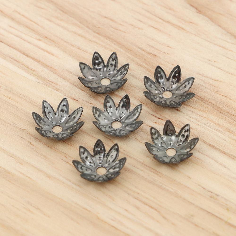 Bộ 100 Hạt Kim Loại Hình Hoa Sen Dùng Làm Trang Sức DIY