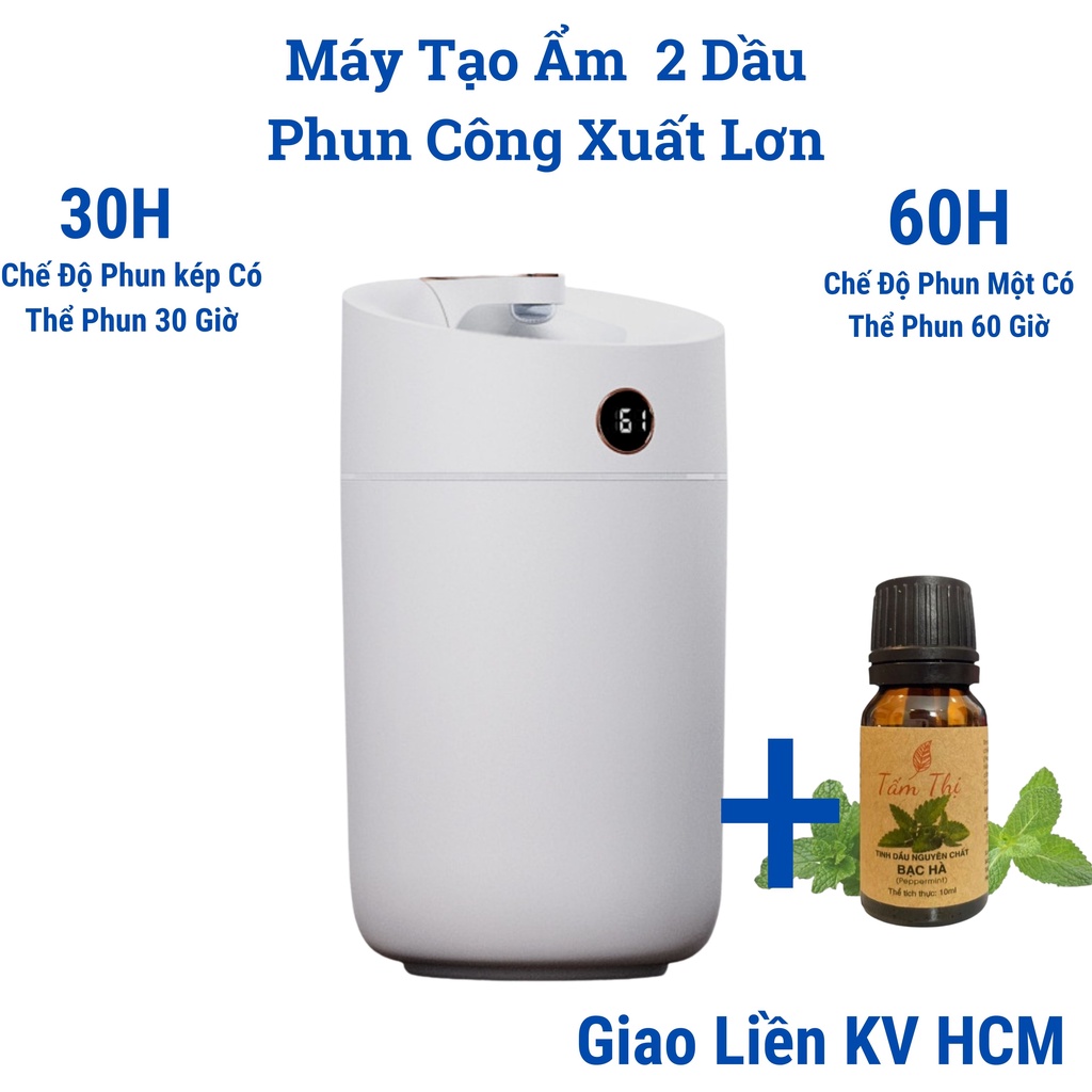 Máy Phun Sương Tạo Ẩm X12 Dung Tích Lớn 3 Lít Máy Khuếch Tán Tinh Dầu Cao Cấp 2 Đầu Phun Kép Giúp Thơm Phòng &amp; Đuổi Muỗi