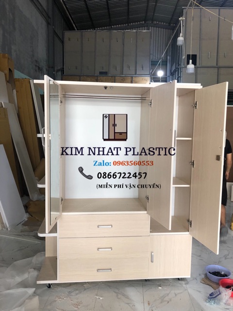 Tủ quần áo nhựa Đài Loan có kệ trang trí freeship | BigBuy360 - bigbuy360.vn