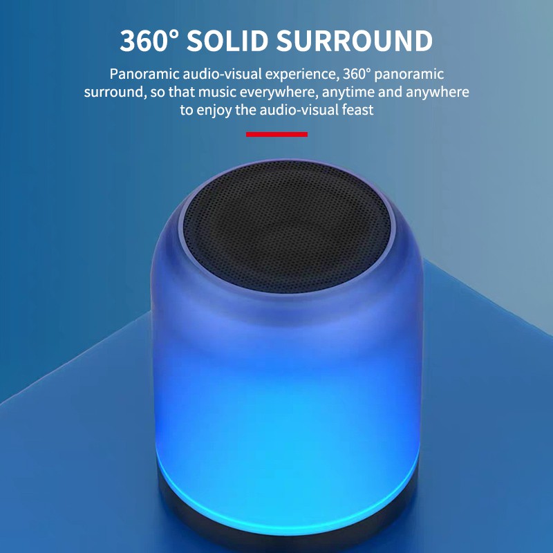 Loa Bluetooth 5.0 Mini Có Đèn Led Và Phụ Kiện