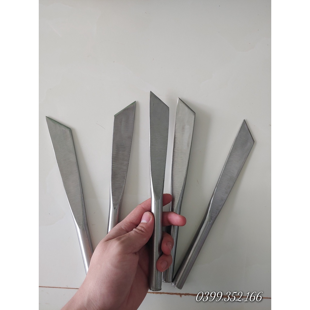 DAO KHUI SẦU RIÊNG CHẤT LIỆU INOX KHÔNG GỈ DÀI 30CM CẦM CHẮC TAY