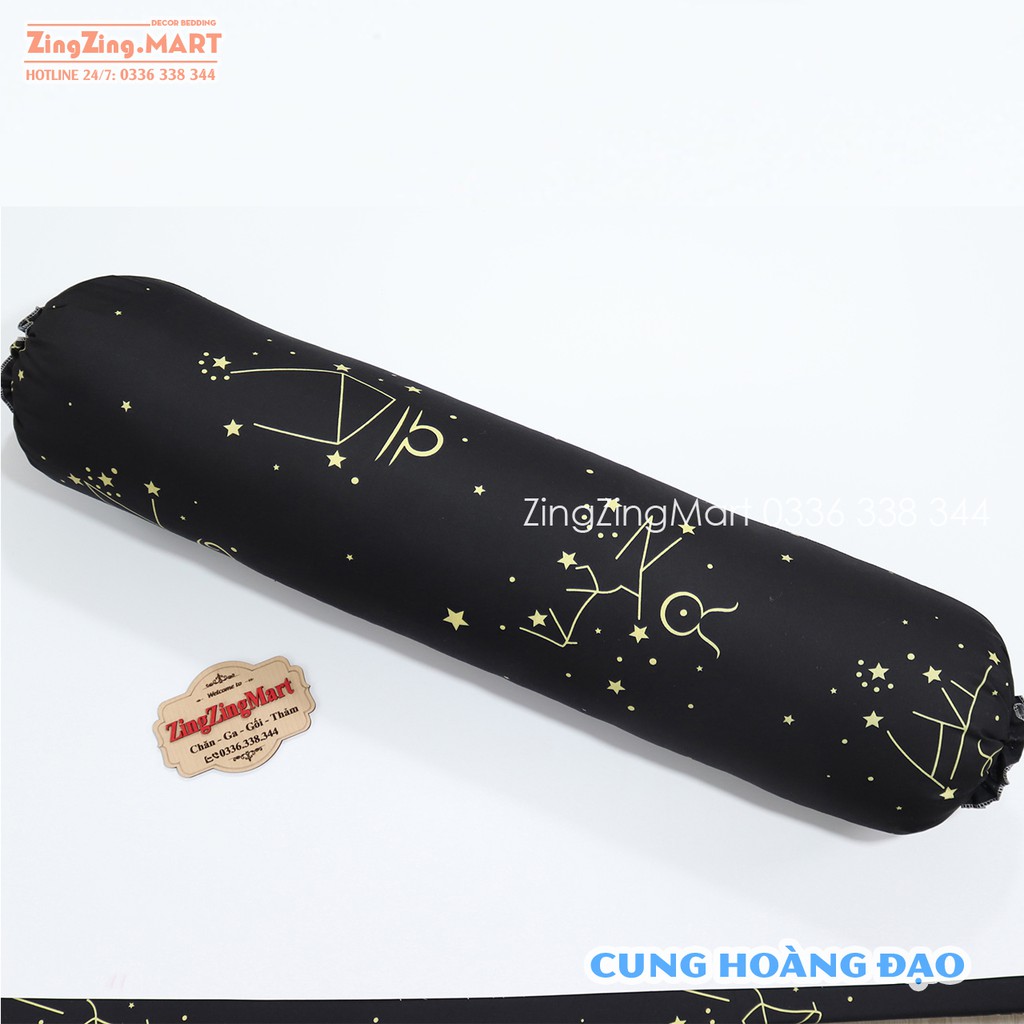 Combo ga gối poly cotton m8 (Chát để lựa mẫu) 1 ga m6 + 2 áo gối + 1 áo ôm + 4 ruột gối (Mẫu cung hoàng đạo)