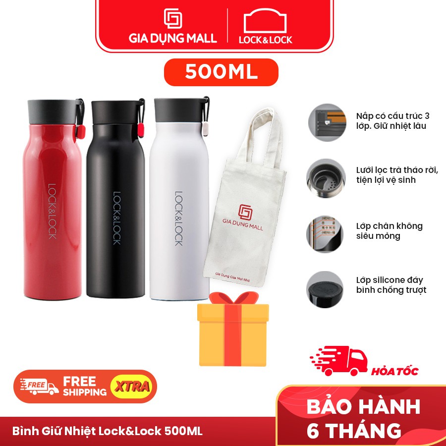 Bình Giữ Nhiệt Lock&amp;Lock Name Tumbler LHC4125 (500ml) Chính hãng.Chất liệu không gỉ 304 .Thiết kế cao cấp, nhỏ gọn.