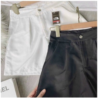 Quần Đùi Short Nữ Lưng Cạp Cao Xếp Li