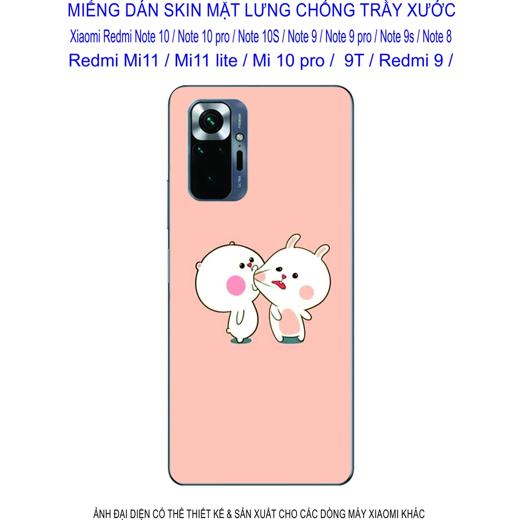 Miếng Dán Skin 3D Xiaomi Redmi note 10 / note 10pro / note 10s/ note 9/ note 9pro/ note 8/ mi 11/ mi 11lite/ mi 10pro...