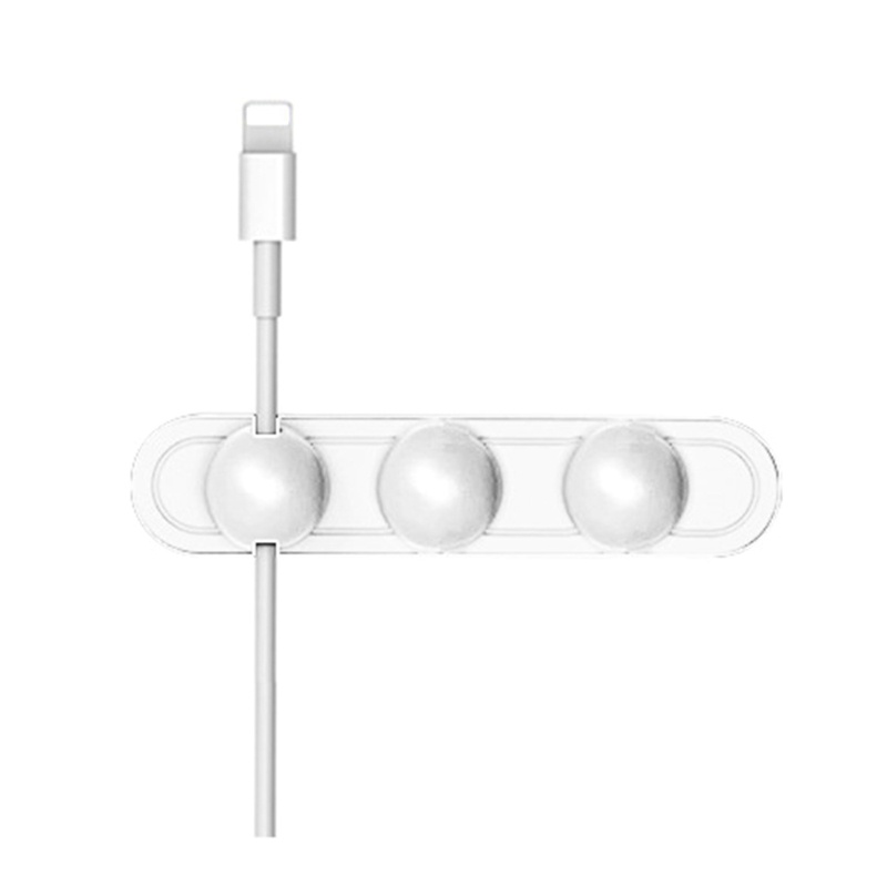 Kẹp Nam Châm Giữ Dây Cáp Sạc / Laptop Bằng Silicon Chống Mòn Tiện Dụng Cho Văn Phòng Giá Đỡ