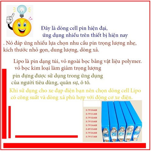 Pin Lipo 3,7V14Ah Dòng xả cao