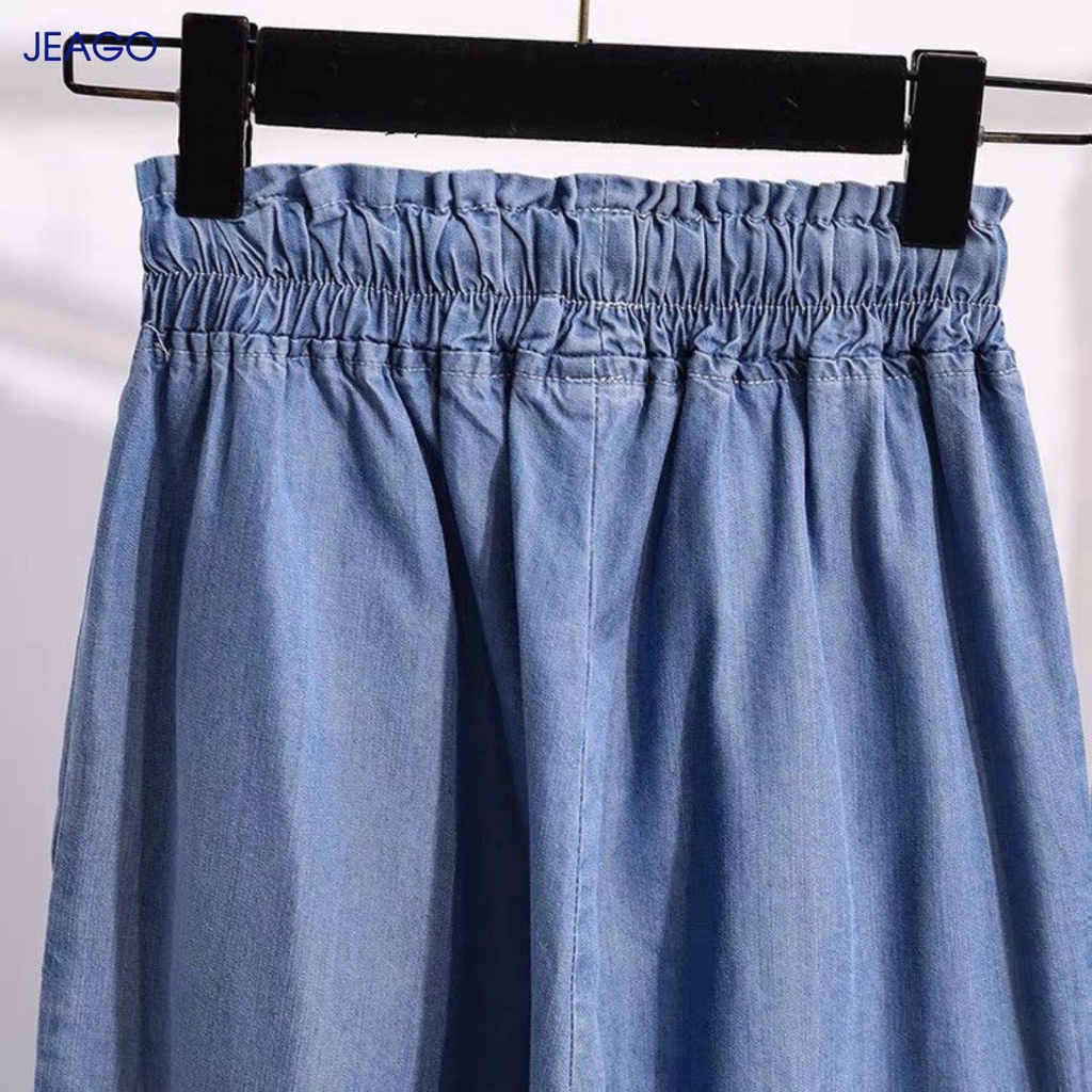 Quần Baggy, Quàn Jean Kaki Dài Nữ Ống Suông JEAGO