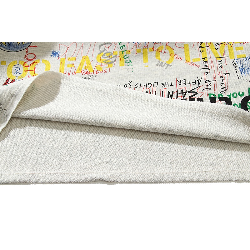 Áo Khoác Hoodie Chui Đầu In Họa Tiết Graffiti Thời Trang Thu Đông 2022