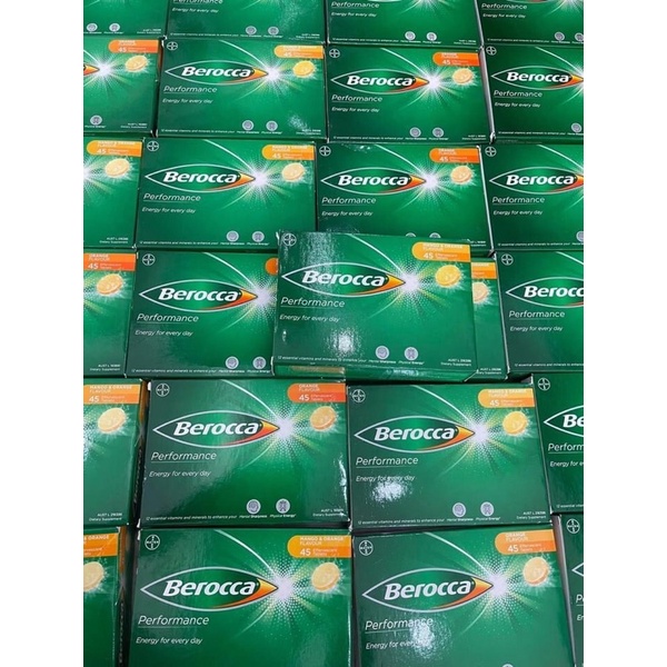 [XẢ LỖ] Viên Sủi Berocca Hàng Úc Vị Cam Tuýp 15 Viên