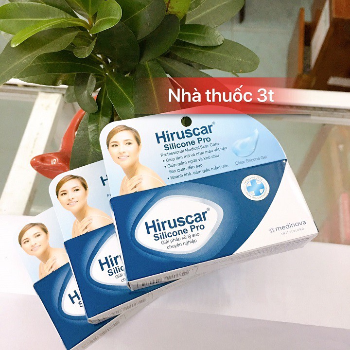 Hiruscar Silicone Pro Gel giảm sẹo lồi, sẹo phì đại, sẹo lõm, sẹo thâm, sẹo phẫu thuật.