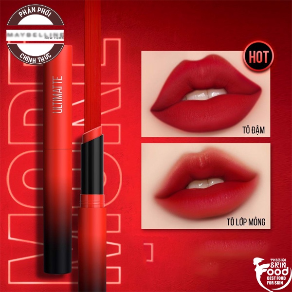 Son Thỏi Lì, Siêu Nhẹ, Mịn Môi Maybelline New York Color Sensational Ultimatte ​​​​​​​1.7g