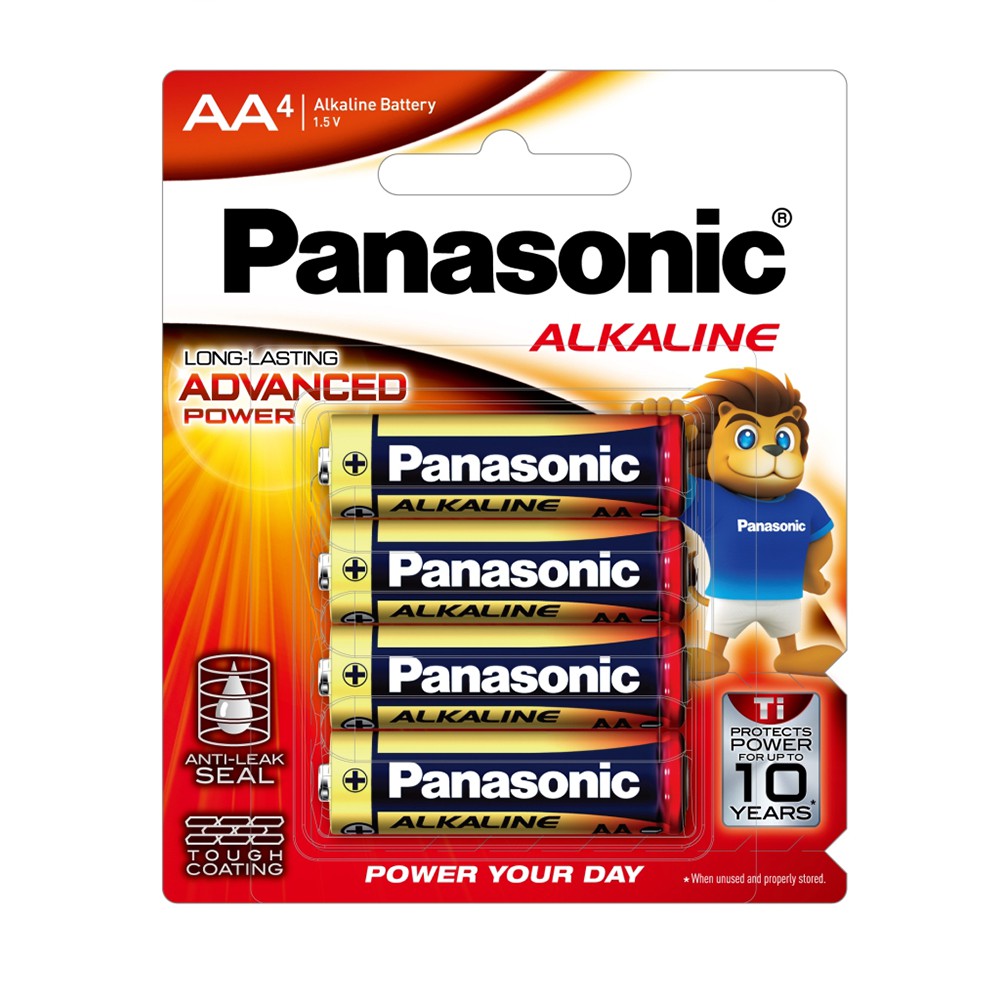 Vỉ Pin kiềm Panasonic Alkaline AA LR6T/4B-V (4 viên) – Hàng Chính Hãng