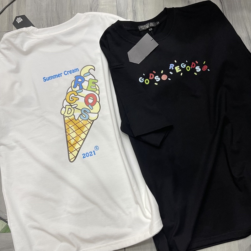 Áo thun Simple Cool SUMMER CREAM from local brand size M L Xl 40-90kg