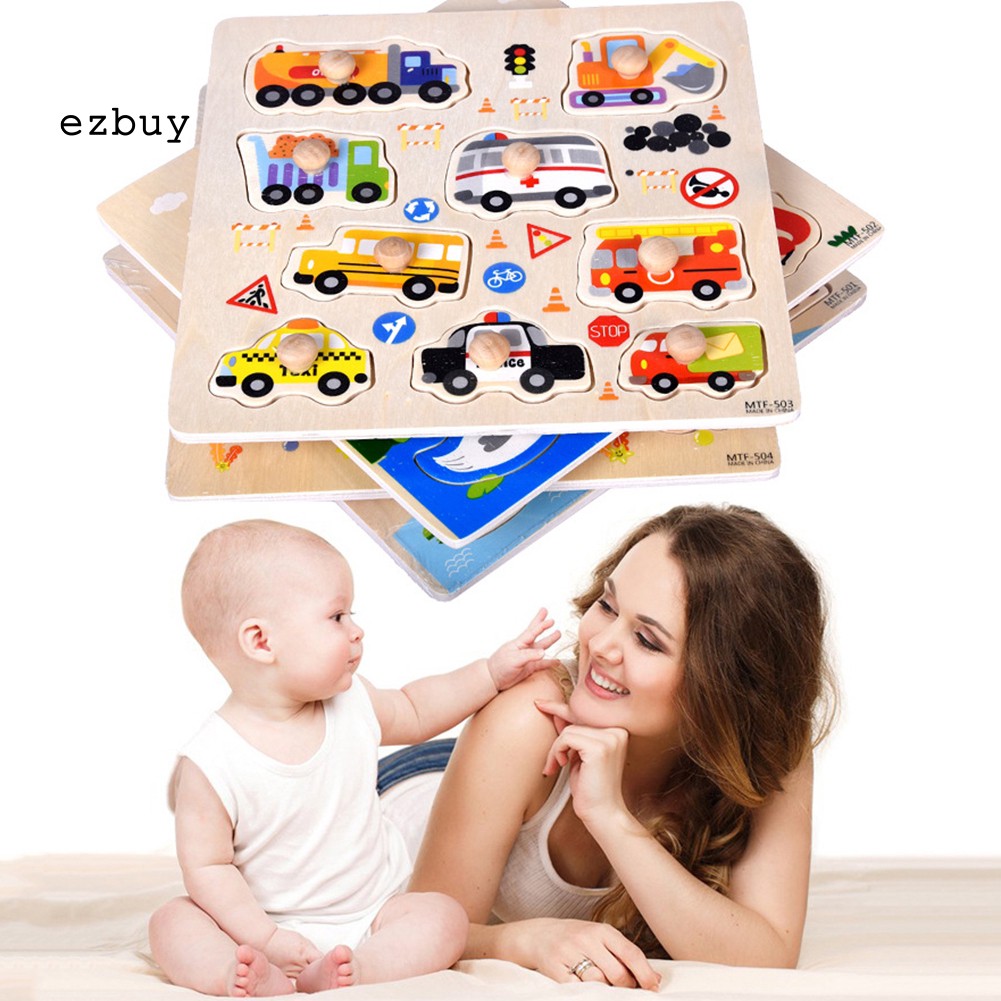 Bảng đồ chơi xếp hình bằng gỗ hình động vật dạy học cho trẻ tiện dụng