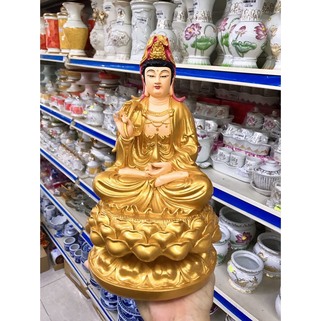 Tam Thánh Phật Nhũ Vàng 30cm T1 Poly