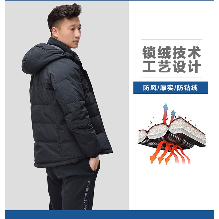 Áo khoác lông vũ thể thao nam Lining AYMN111 chính hãng