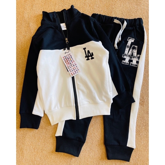 Bộ nỉ da cá MLB bé trai sz 4-14T