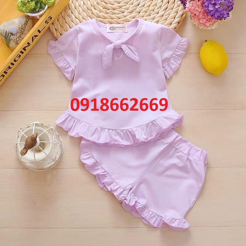 Bộ hè bé gái ( sét 2 chuột , 3 rua) size 5-20kg