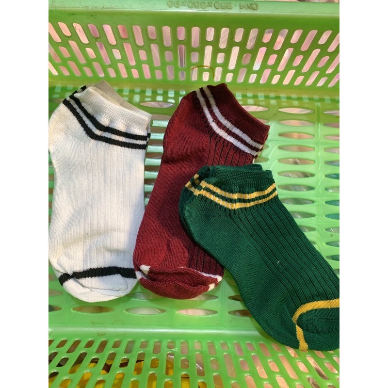 XẢ KHO combo 5 đôi tất viền 2 sọc hàng mỏng