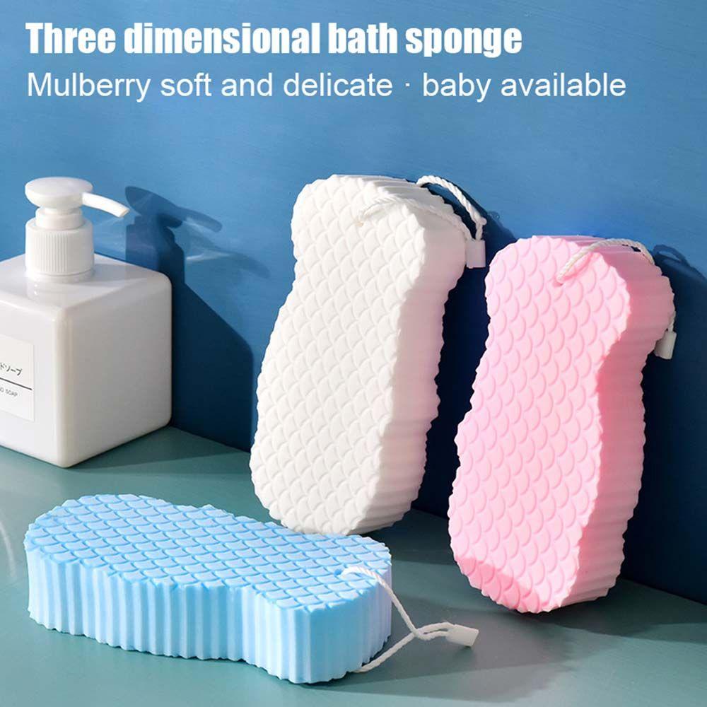 Miếng Xốp Tắm Tẩy Tế Bào Chết Họa Tiết Vảy Cá 3D Cho Da