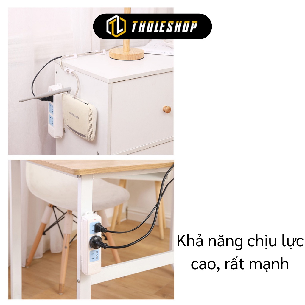 Miếng Dán Tường Treo Ổ Cắm - Giá Đỡ Cố Định Ổ Cắm Điện Chịu Tải Mạnh, Tái Sử Dụng 8867