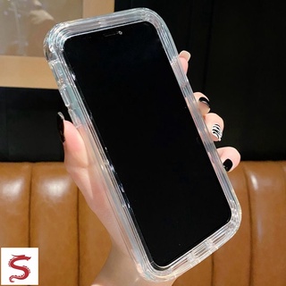 Ốp điện thoại chống rơi dày 2 trong 1 hoàn toàn trong suốt cho Samsung Galaxy S25 Ultra S24 Ultra S23 Ultra S22 Ultra S21 FE S20 S10 + Note20 Vỏ bảo vệ silicon