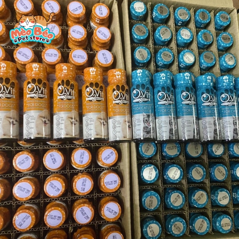 Siro biếng ăn cho chó mèo O3VIT - siro ăn ngon bổ sung vitamin, đẹp lông cho thú cưng 50ml