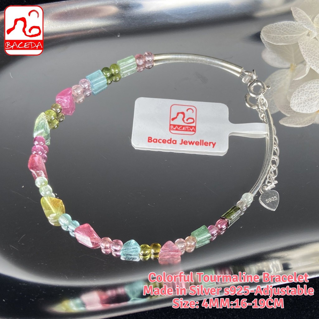 Baceda thủy tinh thiên nhiên với vòng tay đá thiên nhiên có giấy chứng nhận và hộp đi kèm