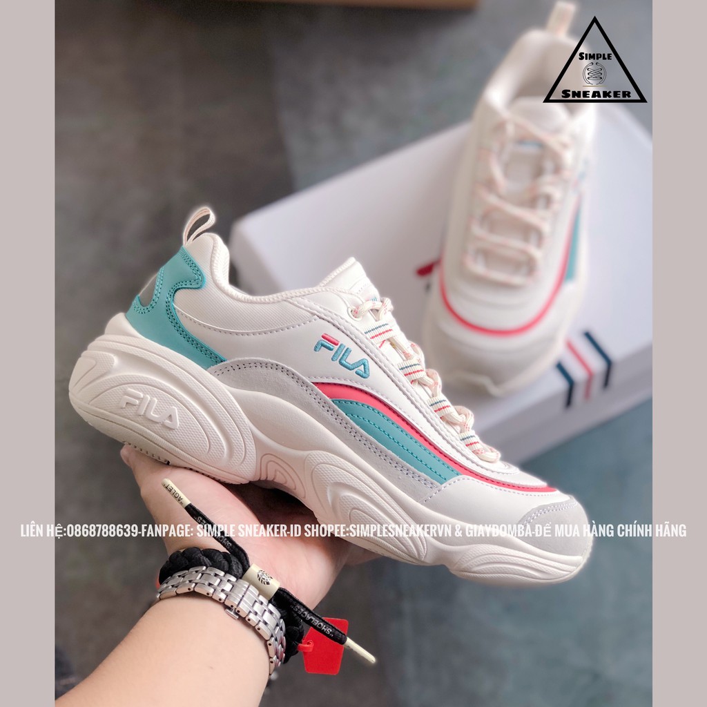 Giày Fila Chính Hãng FREESHIP FILA Ray Run Pink Hàn Quốc - Giày Sneaker Thể Thao Nữ Fila Authentic - Simple Sneaker